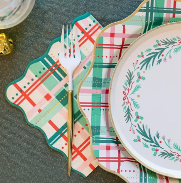 Christmas Plaid Large Napkins