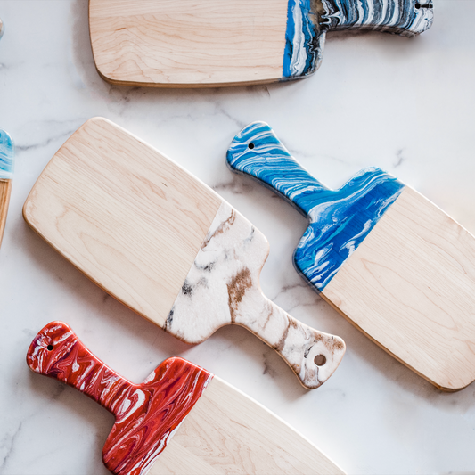 Marbled Resin Wood Board