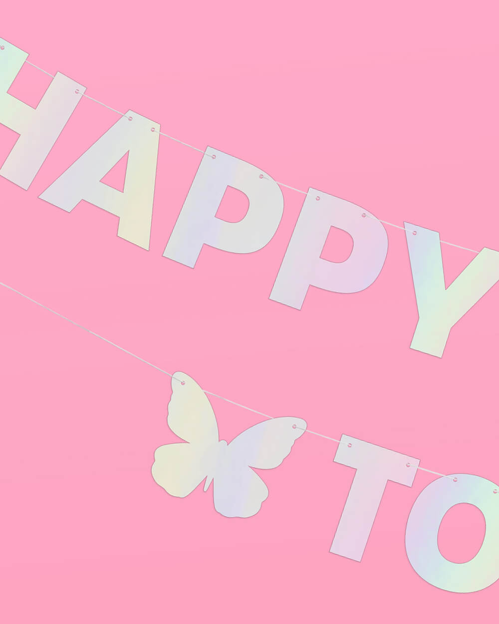 HBD To Me 🦋 Banner - iridescent foil banner