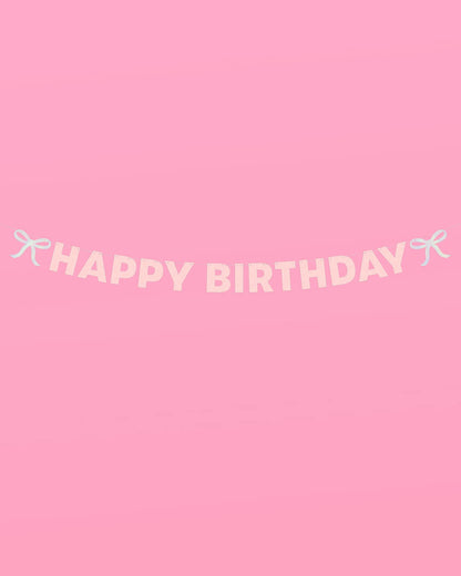 Birthday Bow Banner - foil + glitter banner