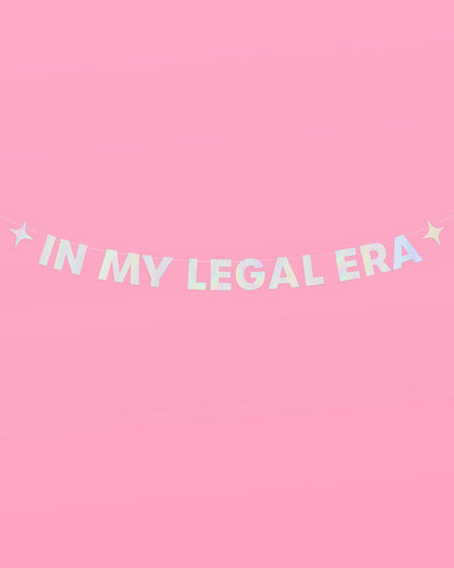 Legal Era Banner - iridescent foil banner