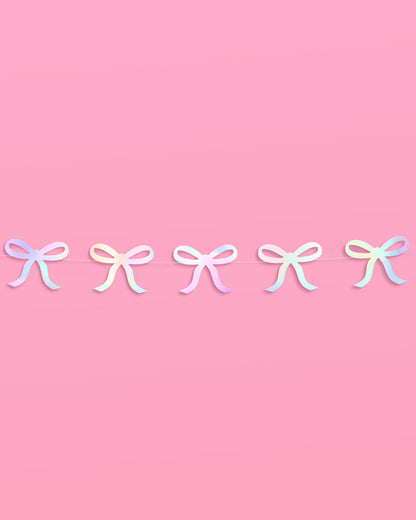 Tying the Knot Garland - iridescent foil backdrop