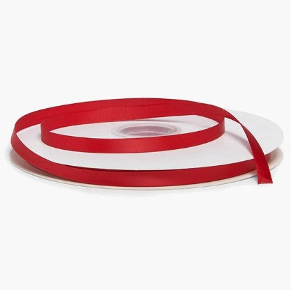 Scarlet Red Single Faced Satin Ribbon