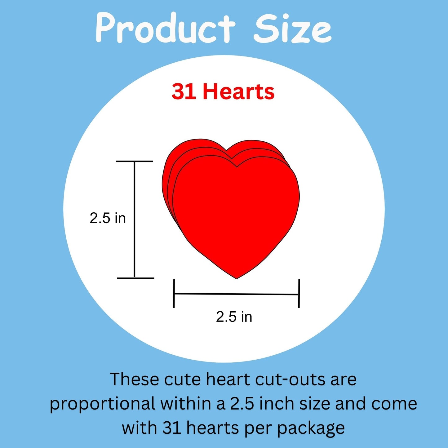 SHAPES ETC. Small Single Color Cut-Out - Heart