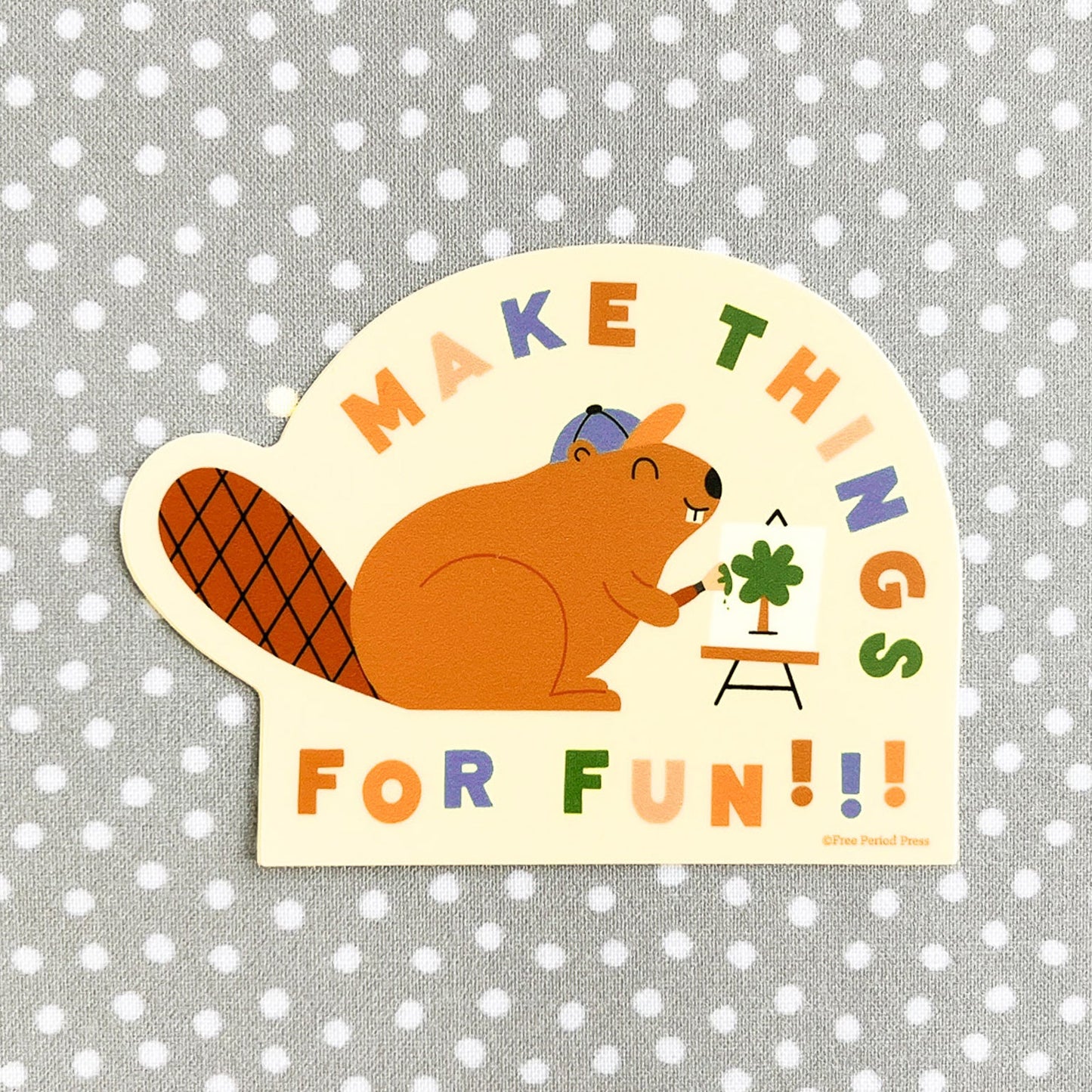 Make Things For Fun Beaver Vinyl Decal Sticker