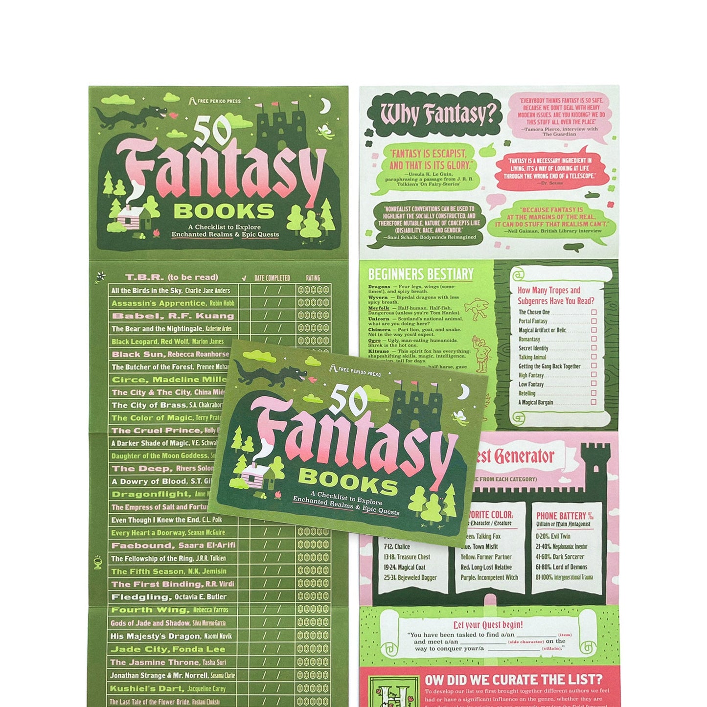 50 Fantasy Books: A Checklist to Explore Enchanted Realms & Epic Quests