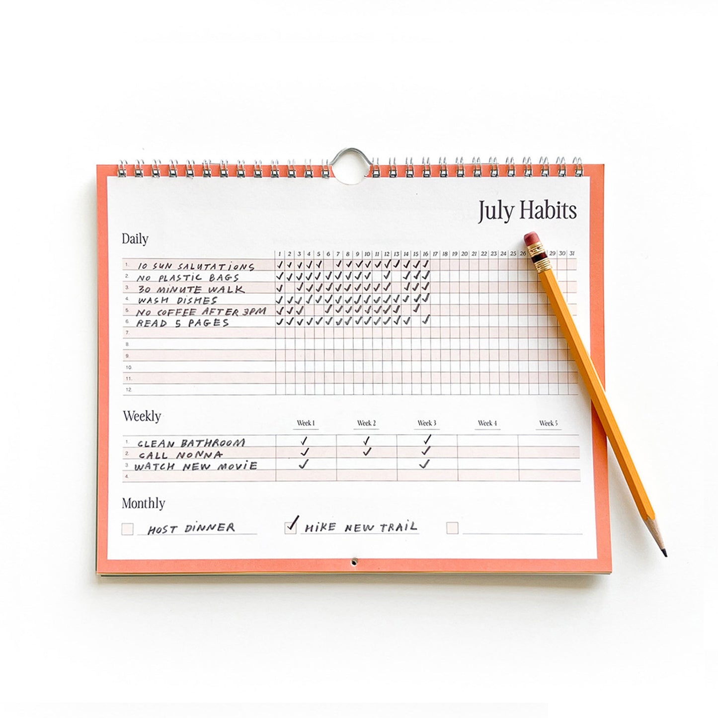 Habit Tracker Calendar
