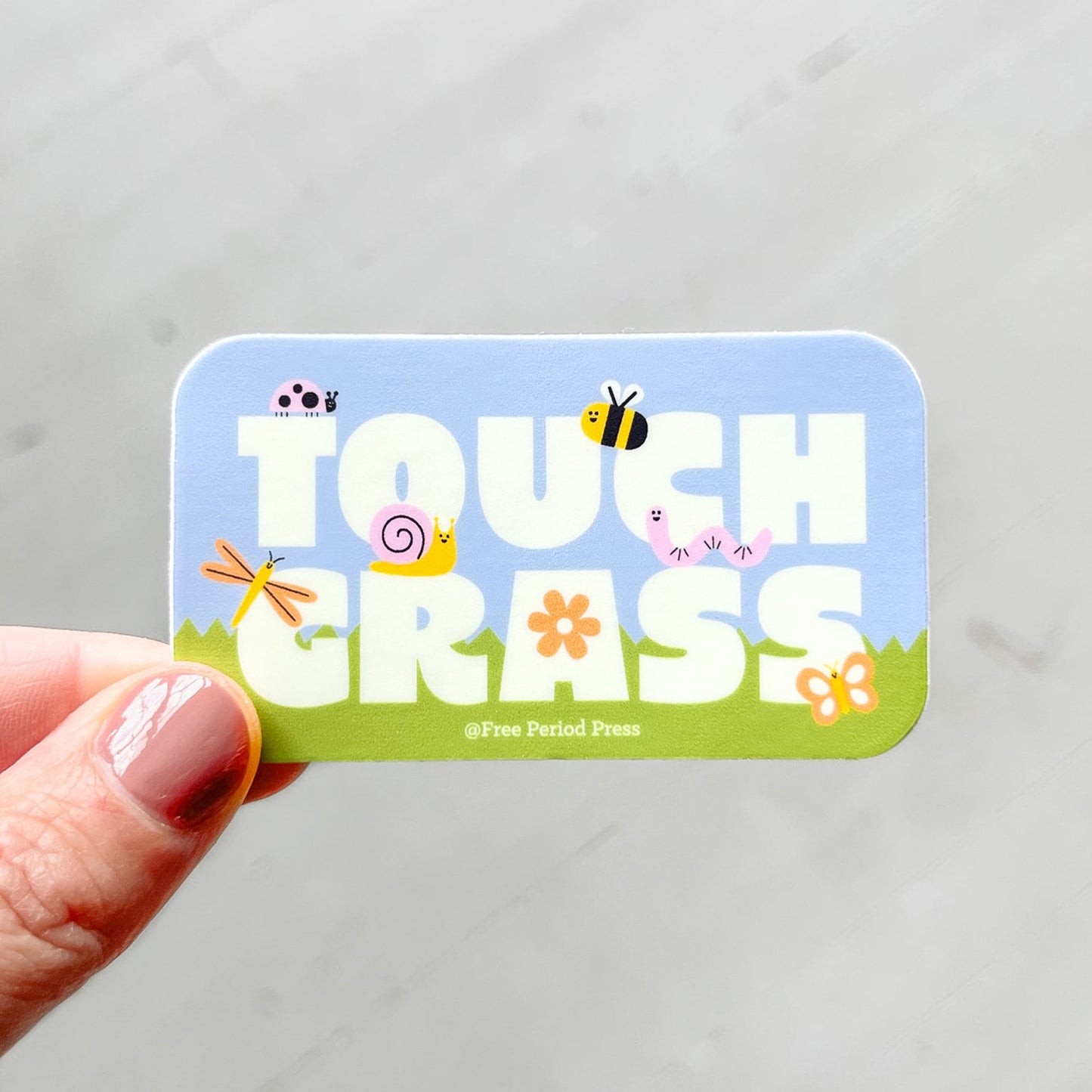 Touch Grass Vinyl Decal Sticker