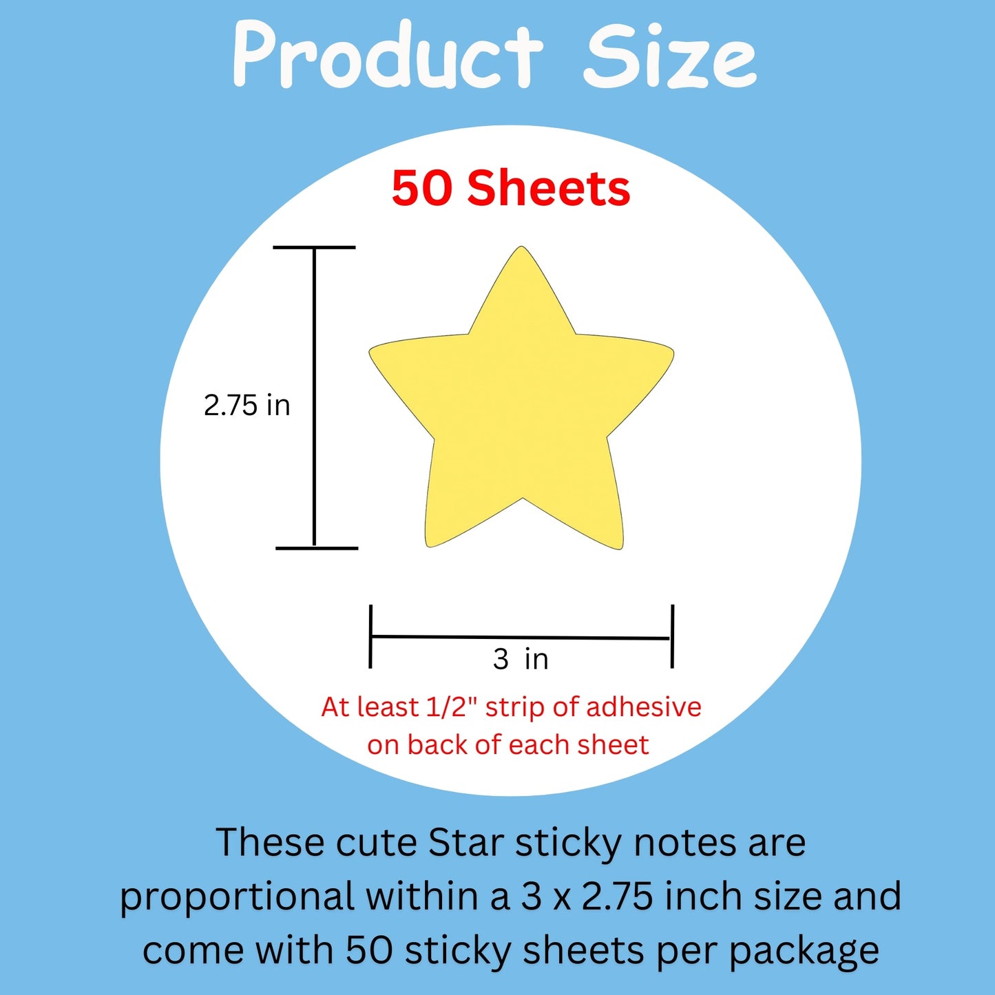 SHAPES ETC. Sticky Shape Notepad - Star
