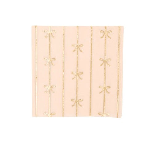 Sweet Peach Signature Bow Small Napkins