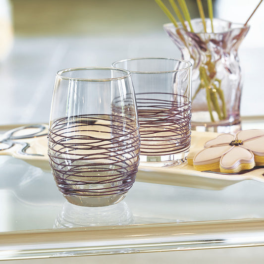 Textured Spun Wine Glass - Aubergine