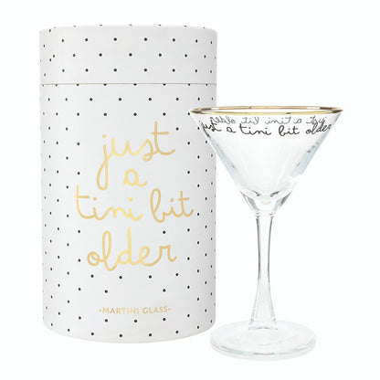 Gold Foil Martini Glass - Just a Tini Bit Older