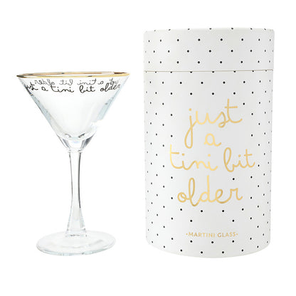 Gold Foil Martini Glass - Just a Tini Bit Older