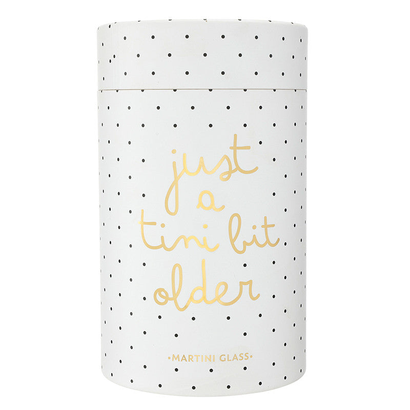 Gold Foil Martini Glass - Just a Tini Bit Older