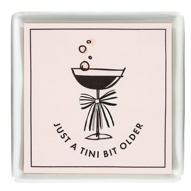 Ceramic Napkin Tray + Napkins - Just A Tini Bit Older