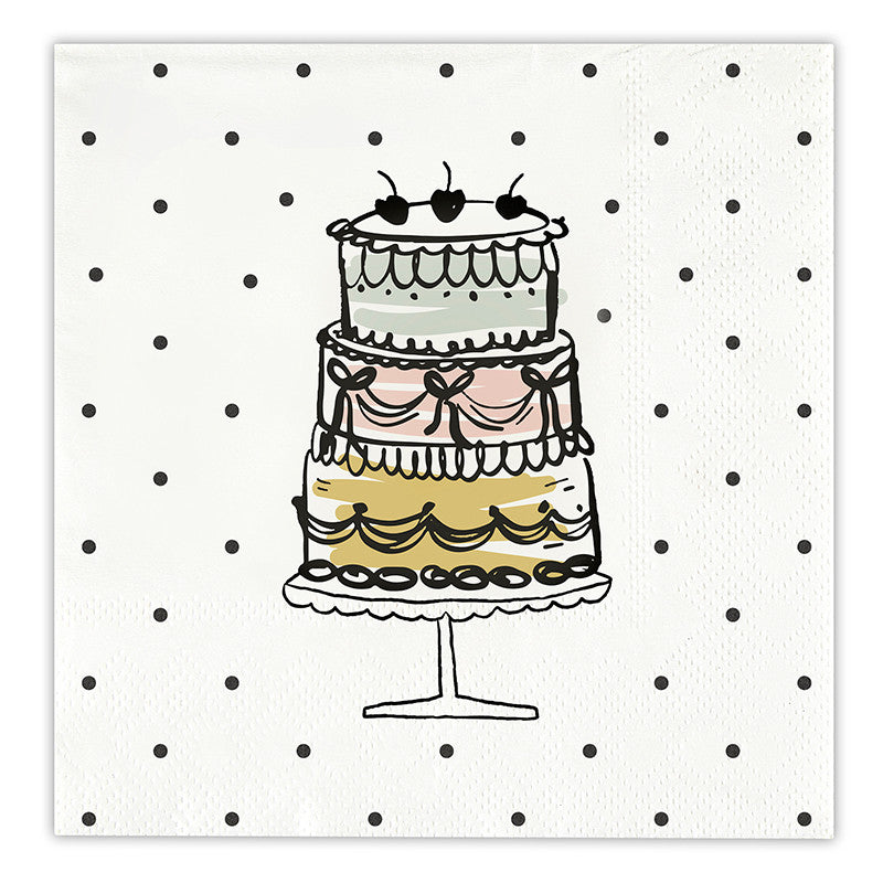 Ceramic Napkin Tray + Napkins - Cake