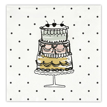 Ceramic Napkin Tray + Napkins - Cake