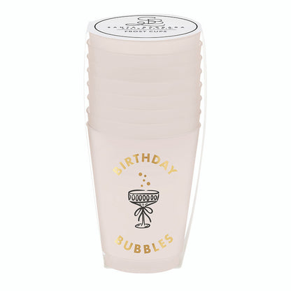 Gold Foil Frost Cups - Birthday Bubbles