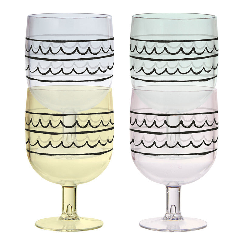 Stackable Acrylic Wine Glasses - Birthday