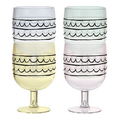 Stackable Acrylic Wine Glasses - Birthday