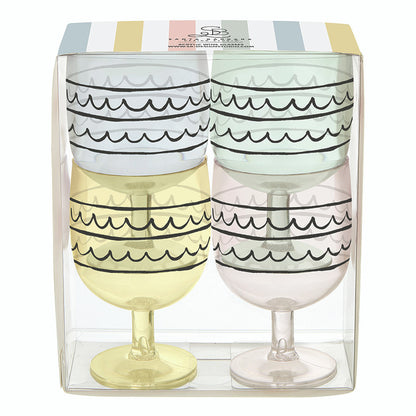 Stackable Acrylic Wine Glasses - Birthday