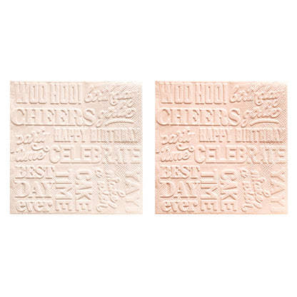 Embossed Cocktail Napkins - Happy Birthday