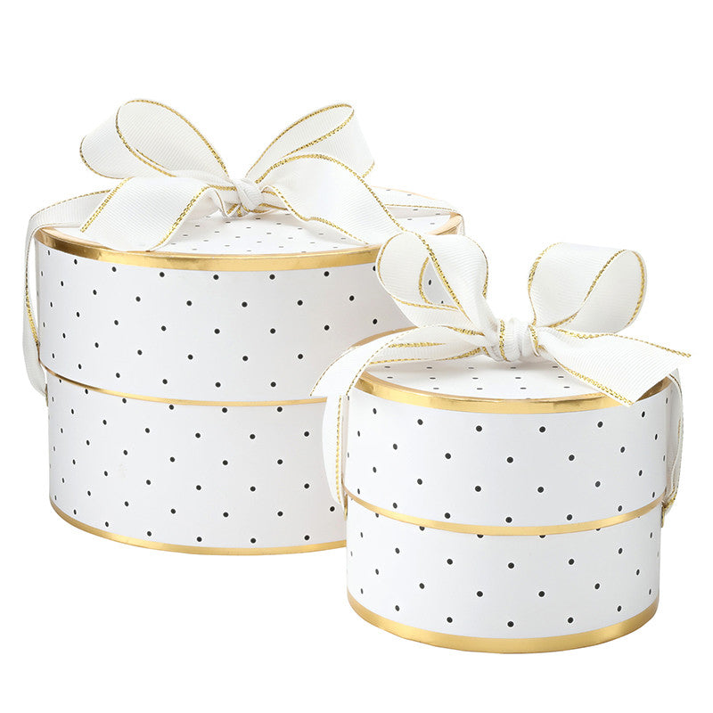 Nested Paper Gift Box Sets - Pin Dots