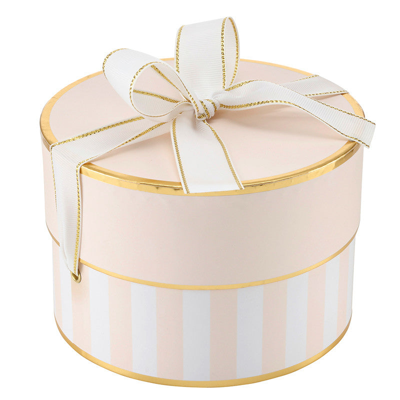 Nested Paper Gift Box Sets - Pink Stripe