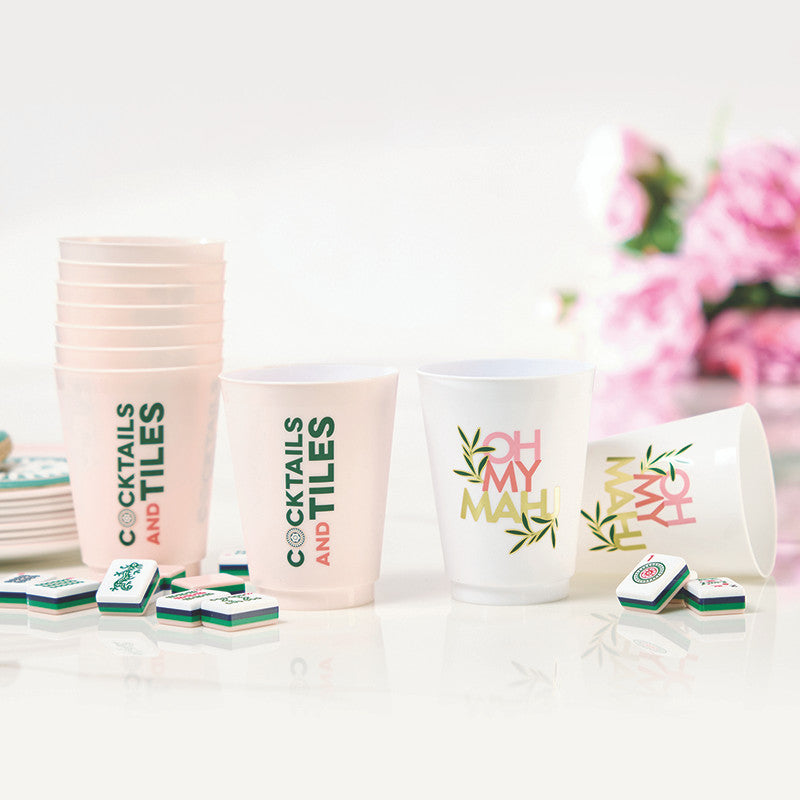 Gold Foil Frost Cups - Oh My Mahj