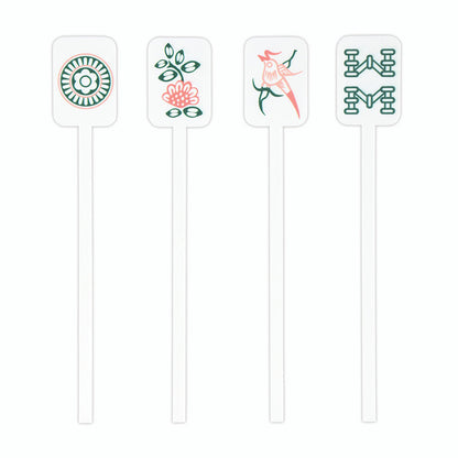 Acrylic Stir Sticks - Mahjong Tiles - Set of 4