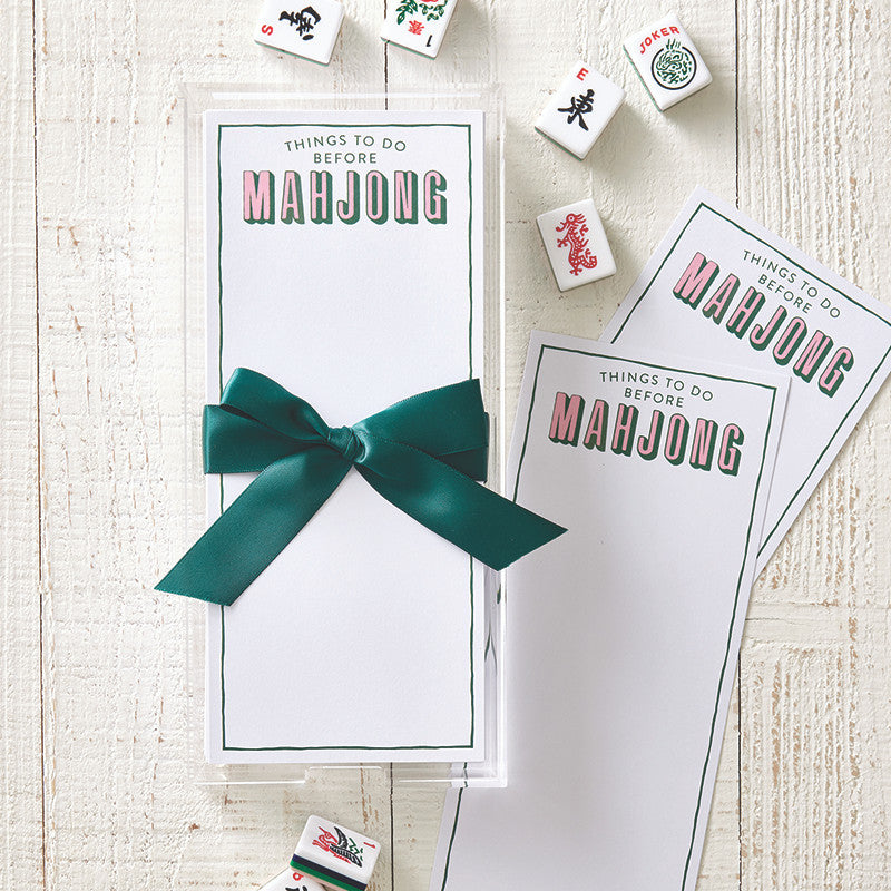 Rectangle Notepaper with Acrylic Tray - Things To Do Before Mahjong