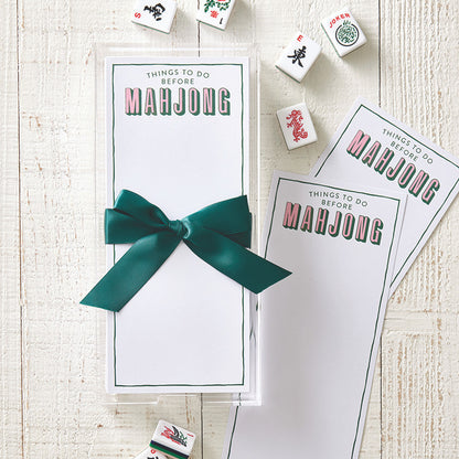 Rectangle Notepaper with Acrylic Tray - Things To Do Before Mahjong