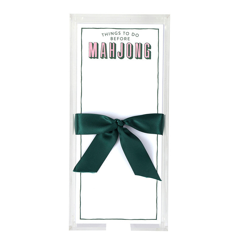 Rectangle Notepaper with Acrylic Tray - Things To Do Before Mahjong