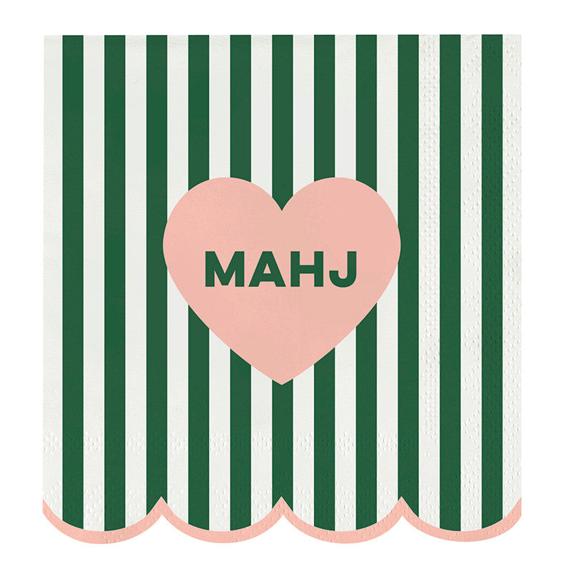 Scalloped Cocktail Napkins - Mahj
