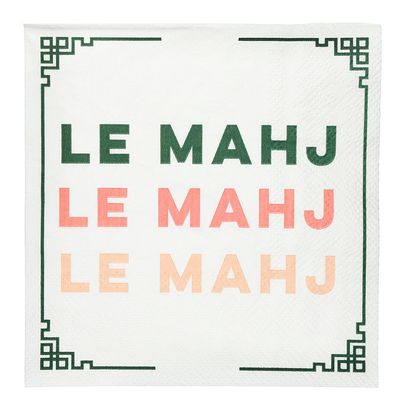 Ceramic Napkin Tray + Napkins - Le Mahj