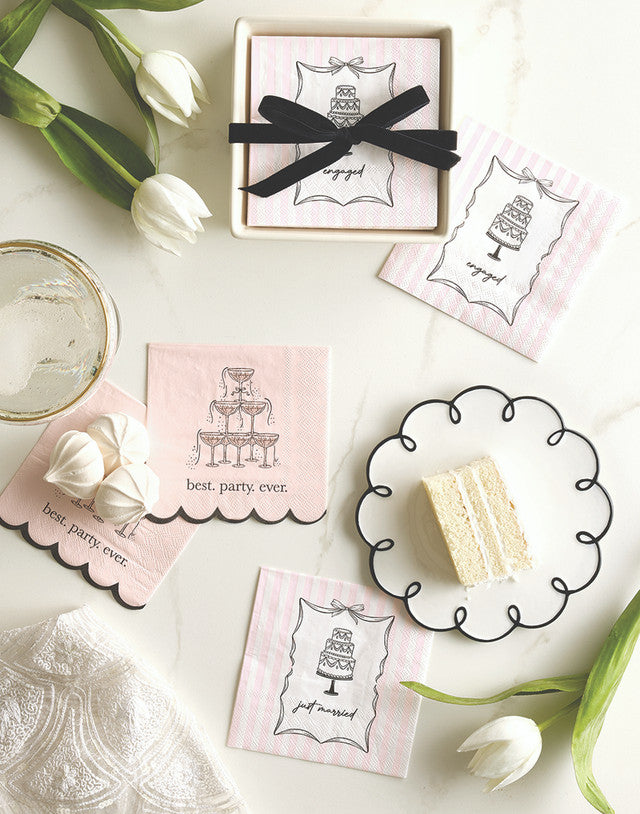 Ceramic Napkin Tray + Napkins - Engaged