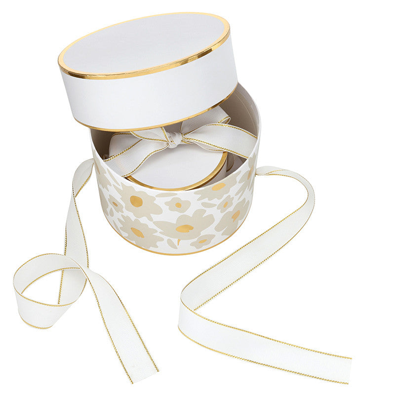 Nested Wedding Gift Box Set - Grey Floral
