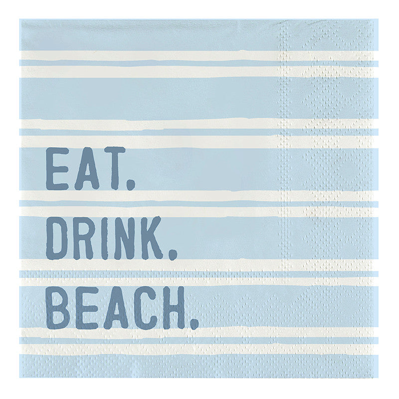Paper Cocktail Napkins - Eat. Drink. Beach.