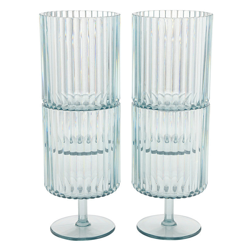 Stackable Acrylic Wine Goblet - Dock Tails - Set of 4