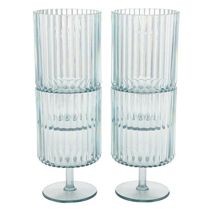 Stackable Acrylic Wine Goblet - Dock Tails - Set of 4