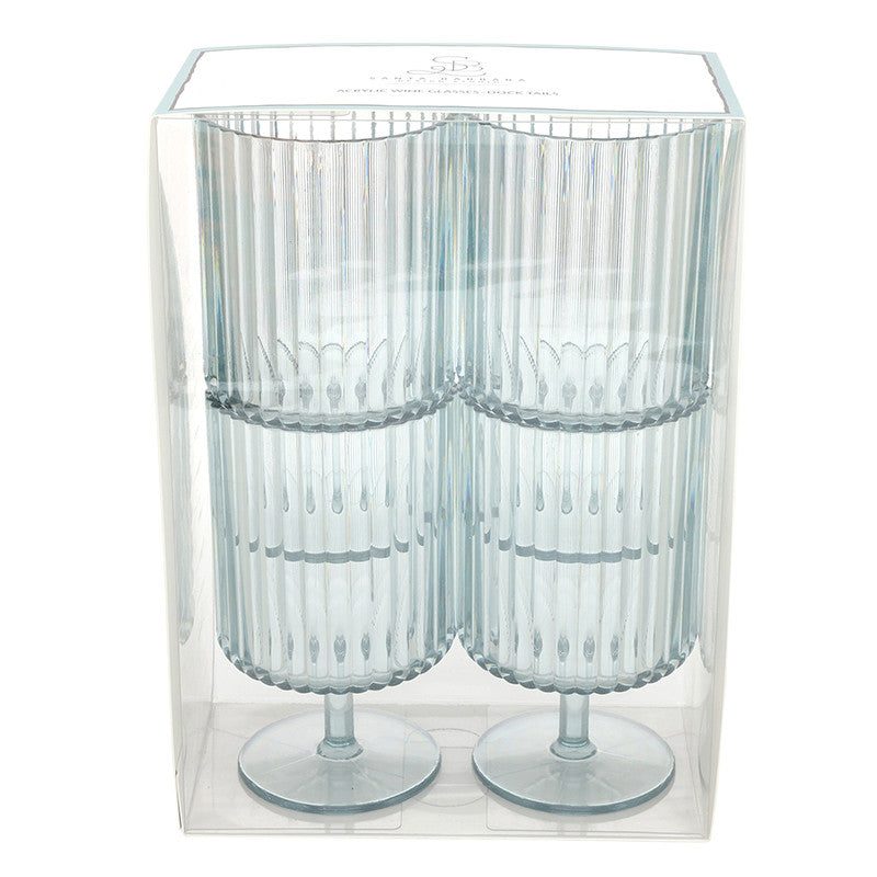 Stackable Acrylic Wine Goblet - Dock Tails - Set of 4