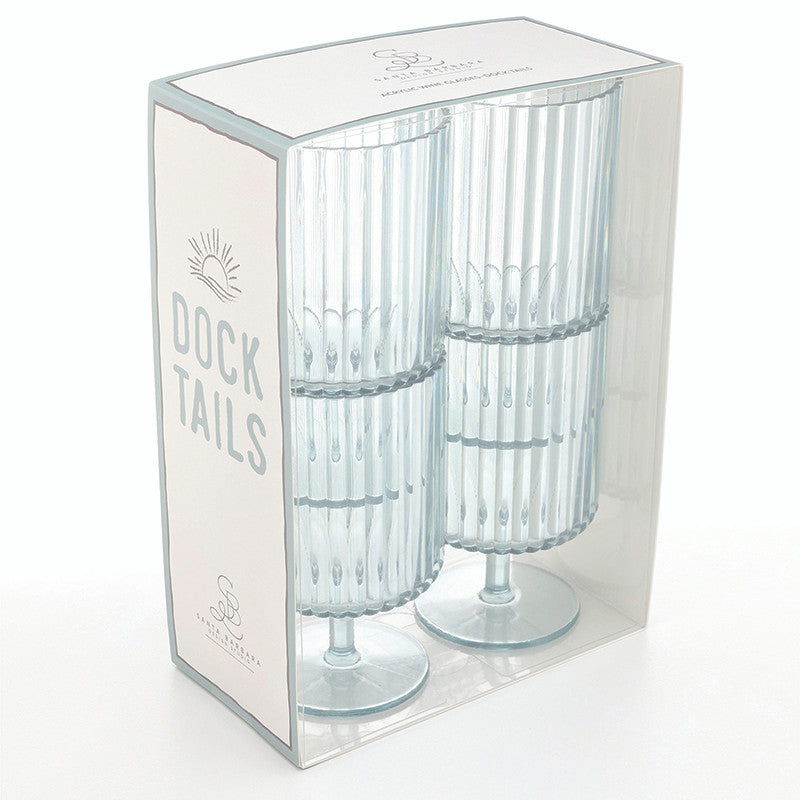 Stackable Acrylic Wine Goblet - Dock Tails - Set of 4
