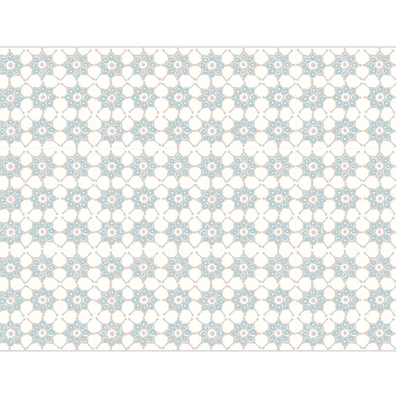 Paper Table Runner - Blue Tile