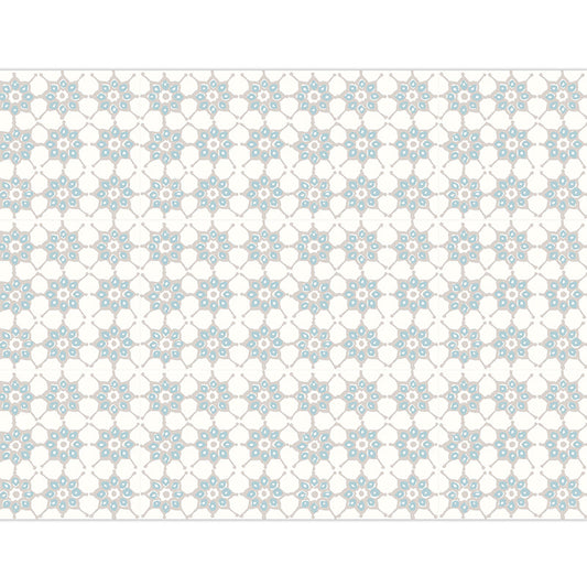Paper Table Runner - Blue Tile