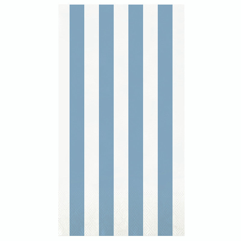 Paper Guest Napkins - Blue Cabana Stripe