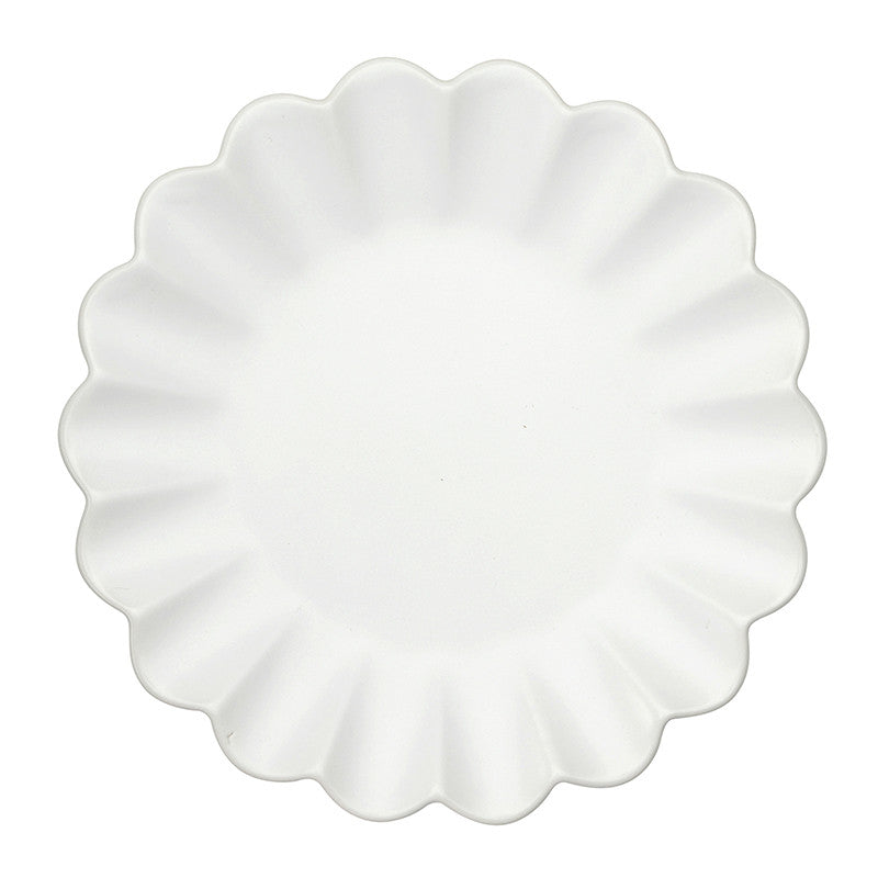 Ceramic Appetizer Plates - Scallop - Set of 4