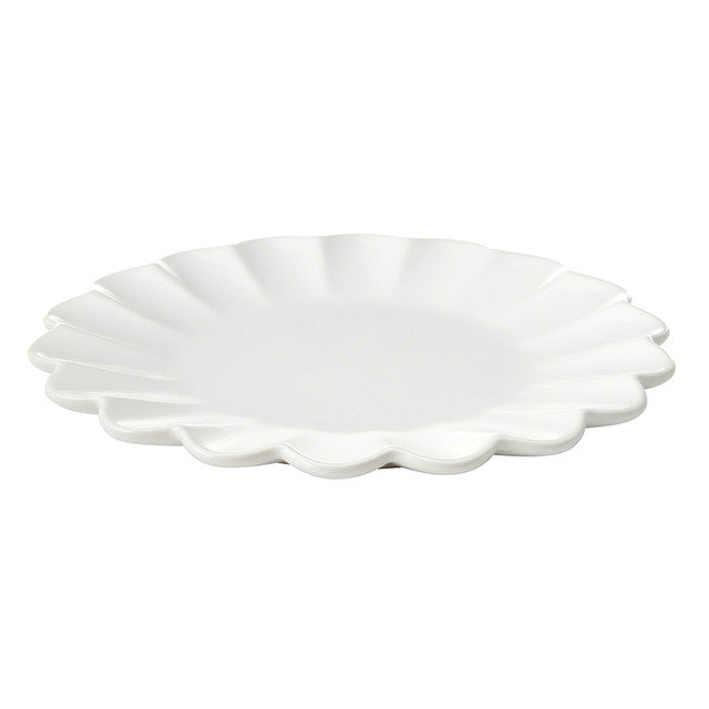 Ceramic Appetizer Plates - Scallop - Set of 4