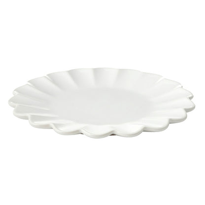 Ceramic Appetizer Plates - Scallop - Set of 4