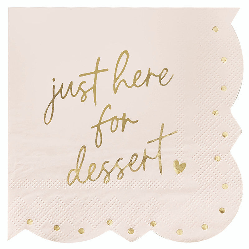 Cocktail Napkins - Just Here for Dessert