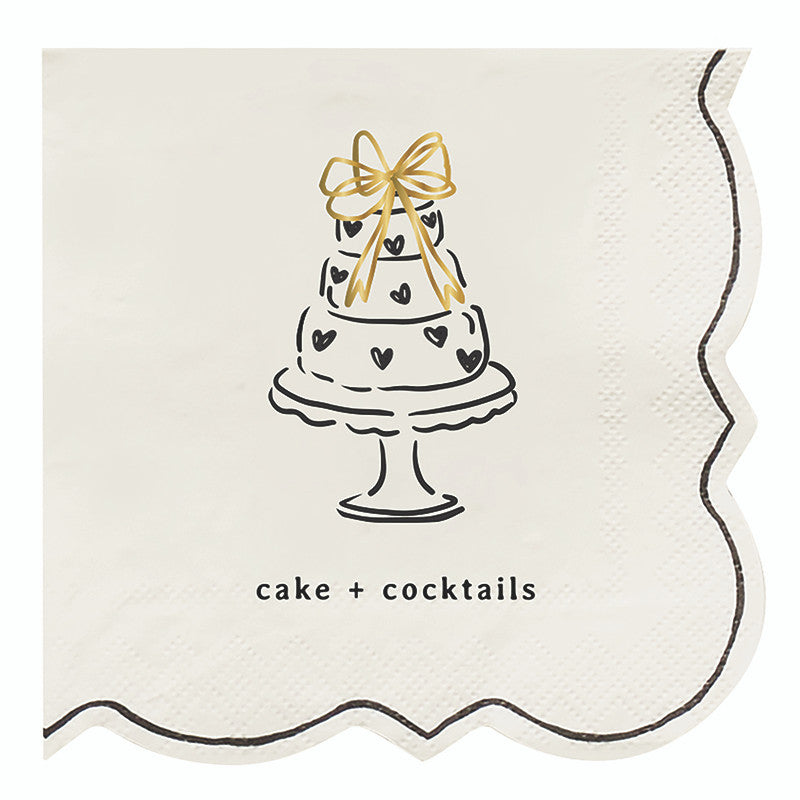 Ceramic Guest Napkin Tray + Napkins - Cake + Cocktails